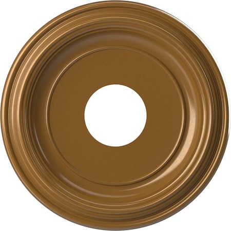 Traditional PVC Medallion (Canopies up to 7 1/2"), 13"OD x 3 1/2"ID x 1 1/4"P, Metallic Vintage Gold